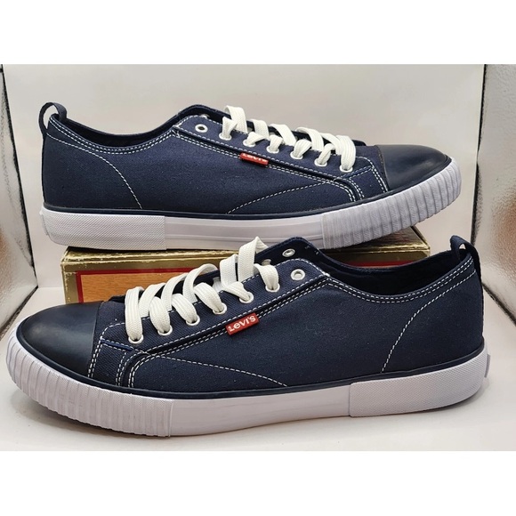 Levi's Navy and White Men's Sneakers - Picture 1 of 8
